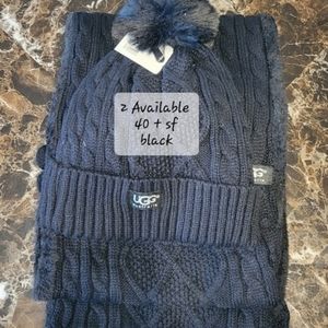 Black - Ugg 2pc set ( Infinity scarf & Hat)